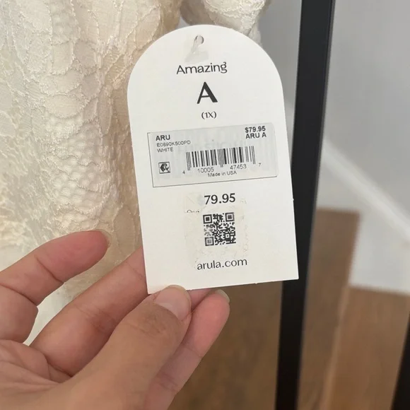 Arula Cream Lace Dress 1X - Picture 5 of 7